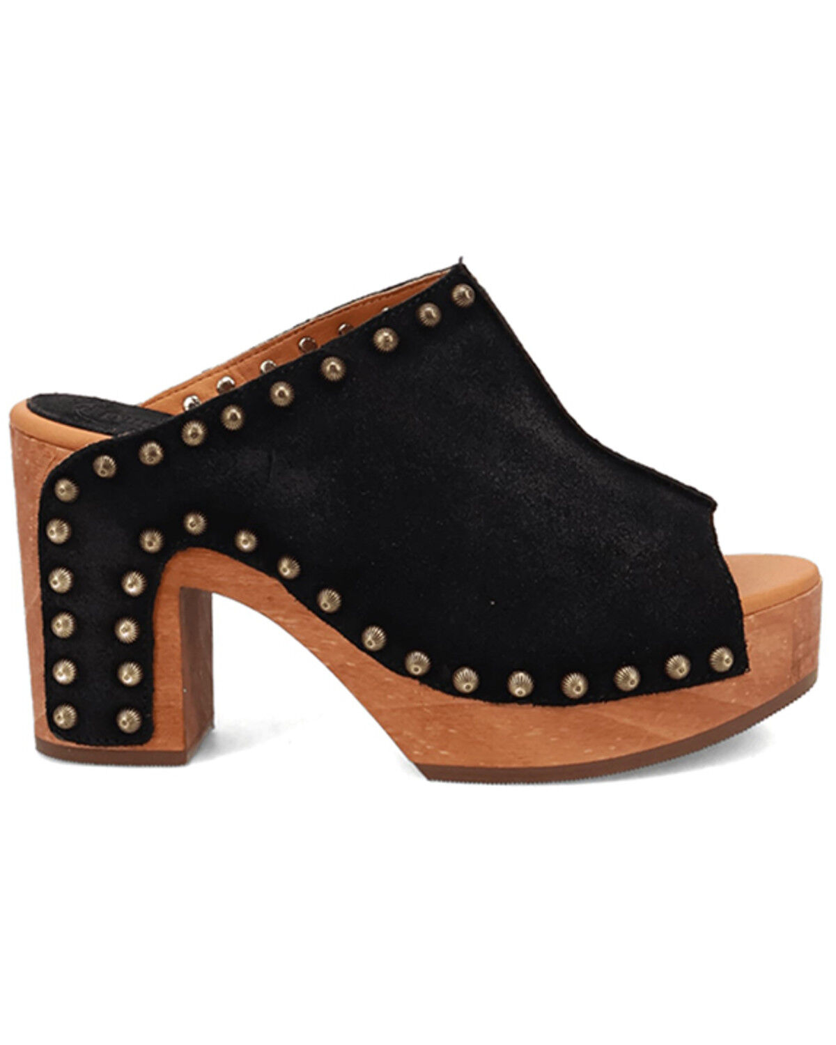 Image #2 - Dingo Women's Echo Wooden Sandals, Black, hi-res