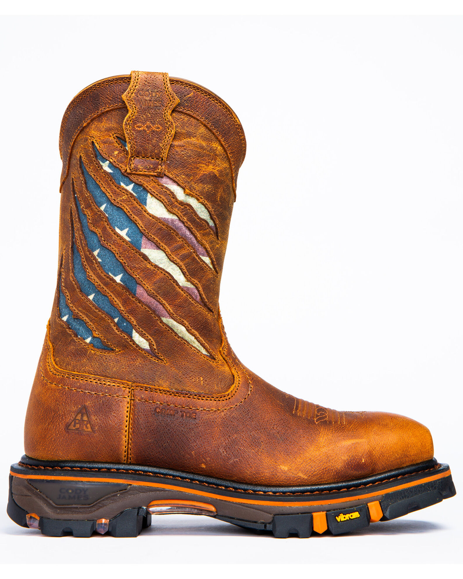 Cody James Men s Flag Western Work Boots Nano Composite Toe Country Outfitter