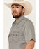 Image #2 - Cody James Men's Pool Party Geo Print Short Sleeve Snap Western Shirt - Tall, Navy, hi-res
