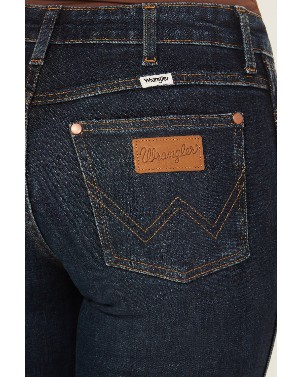 Image #4 - Wrangler Women's Dark Wash Pioneer Westward Mid Rise Bootcut Stretch Denim Jeans, Dark Wash, hi-res