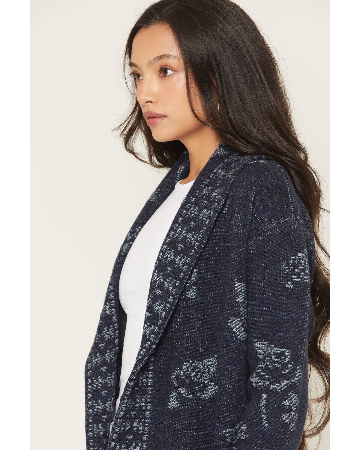 Image #4 - Idyllwind Women's Lauren Rose Cardigan Sweater, Indigo, hi-res