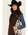 Image #2 - Cowgirl Hardware Women's Cow Print Softshell Vest, Brown, hi-res