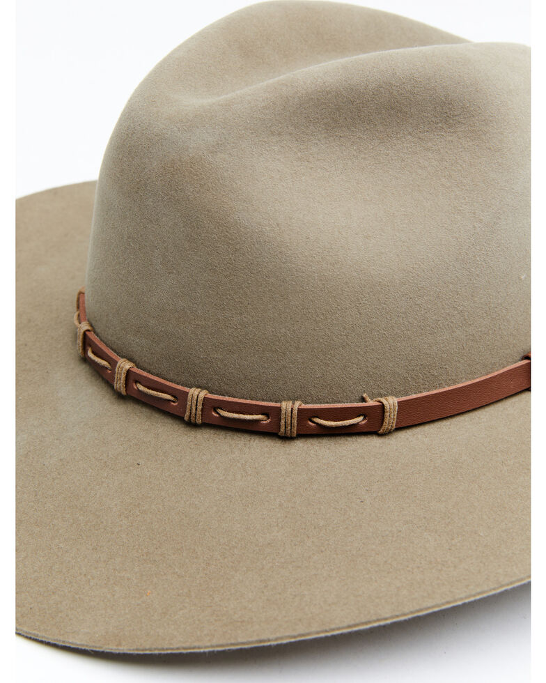 Rodeo King 5X Pecan Tracker Bonded Leather Western Felt Hat, Pecan, hi-res