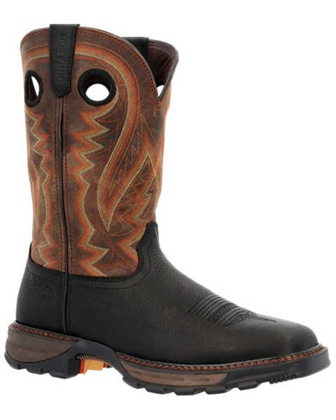 Durango Men's Maverick XP Western Work Boots - Soft Toe , Black, hi-res