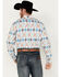 Image #4 - Rodeo Clothing Men's Southwestern Print Long Sleeve Pearl Snap Western Shirt, White, hi-res