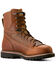 Image #1 - Ariat Men's 8" Longview Shock Shield Waterproof Boots - Soft Toe, Brown, hi-res
