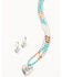 Image #1 - Shyanne Women's Beaded Heart Pendant Jewelry Set - 2 Piece, Silver, hi-res
