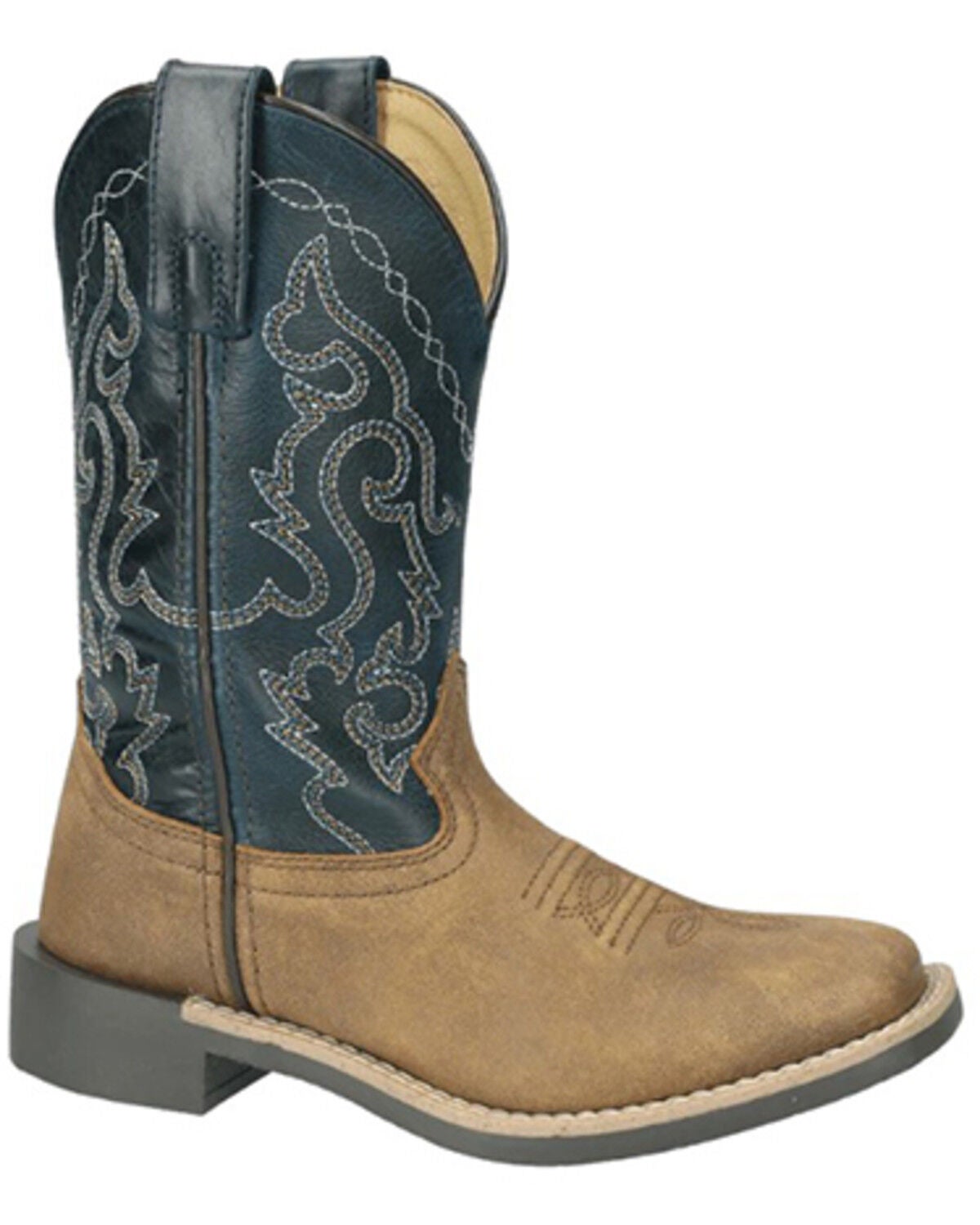 Image #1 - Smoky Mountain Boys' Midland Western Boots - Broad Square Toe, Brown, hi-res