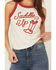 Image #3 - Wrangler Women's Saddle Up Embroidered Tank Top, White, hi-res