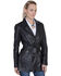 Scully Leatherwear Washed Lamb Leather Adjustable Belt Coat, Black, hi-res