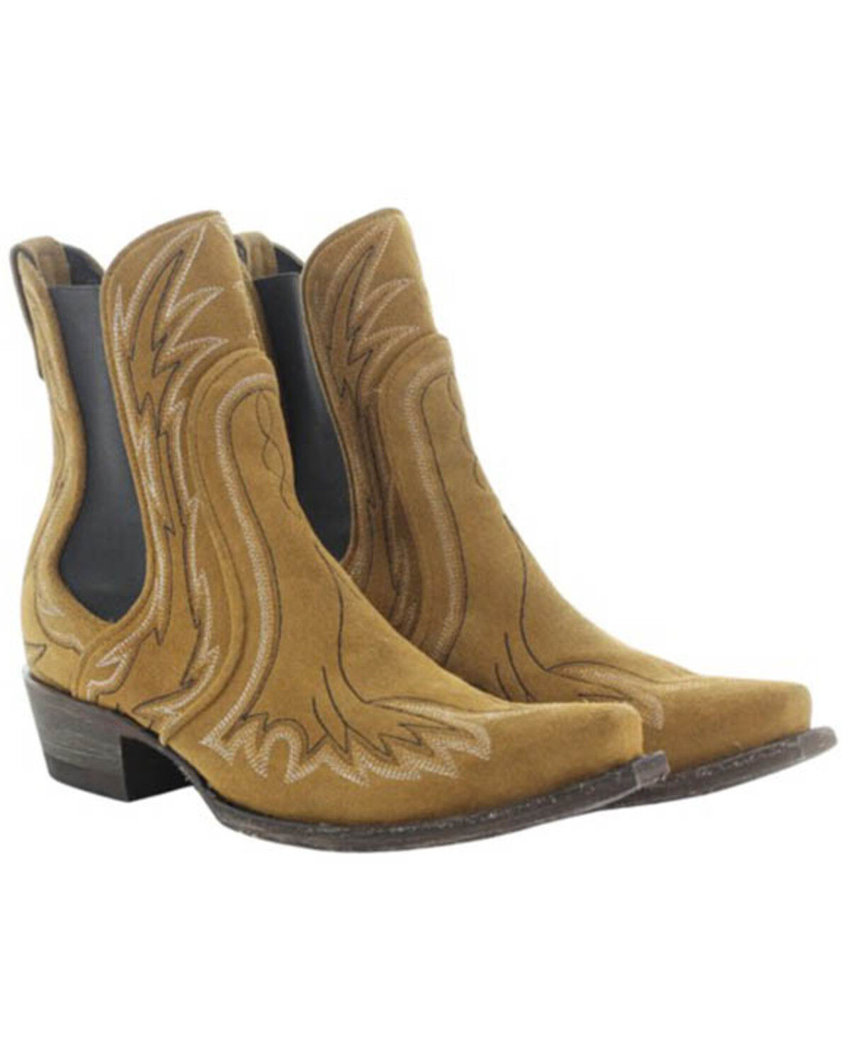 Image #1 - Yippee Ki Yay by Old Gringo Women's Batavia Roughout Western Booties - Snip Toe, Sand, hi-res