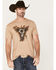 Image #1 - Cody James Men's Skull Card Short Sleeve Graphic T-Shirt, Beige/khaki, hi-res