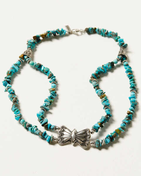 Image #2 - Paige Wallace Women's Bow Concho Turquoise Necklace , Turquoise, hi-res