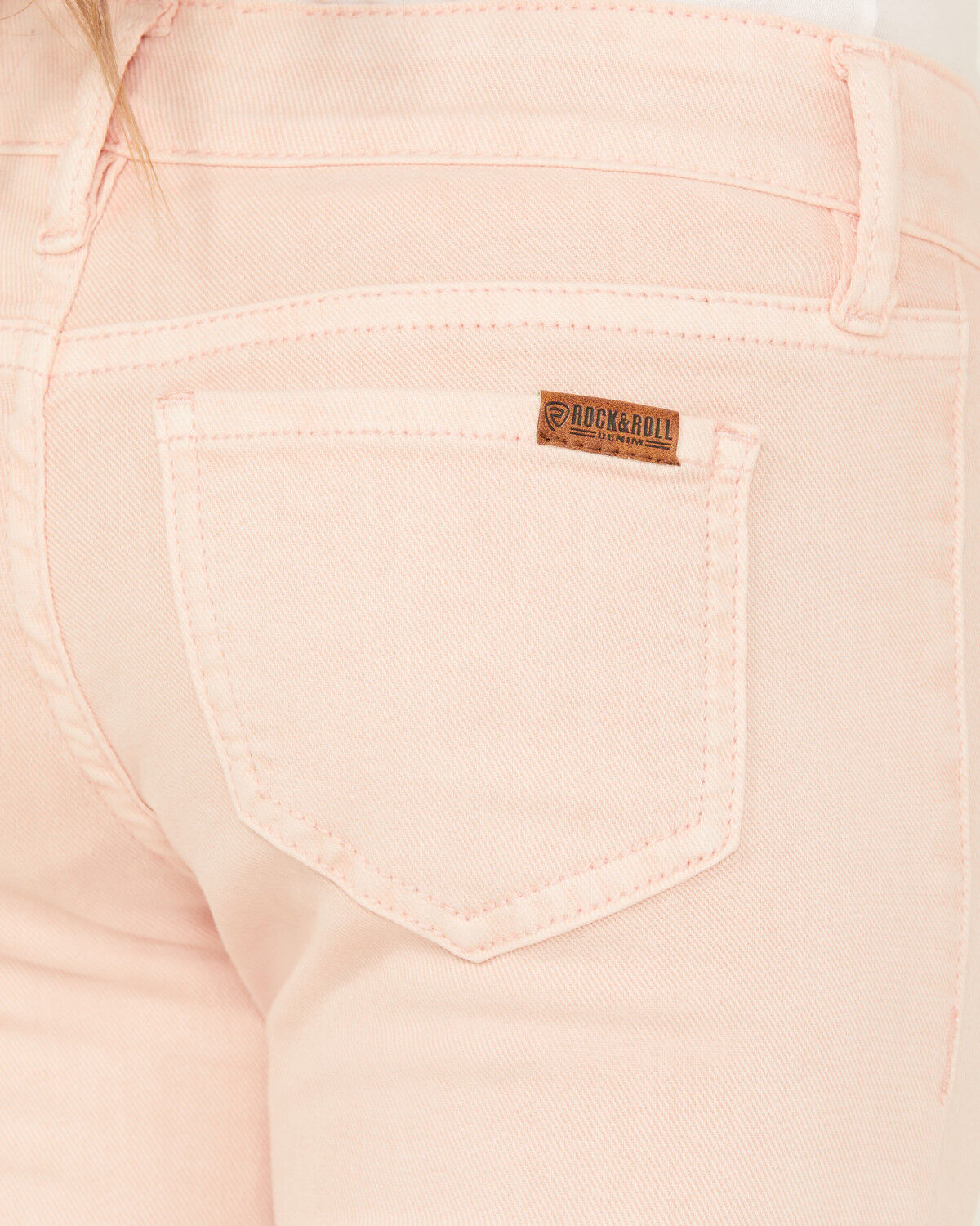 Image #4 - Rock & Roll Denim Girls' Flare Stretch Denim Jeans, Pink, hi-res