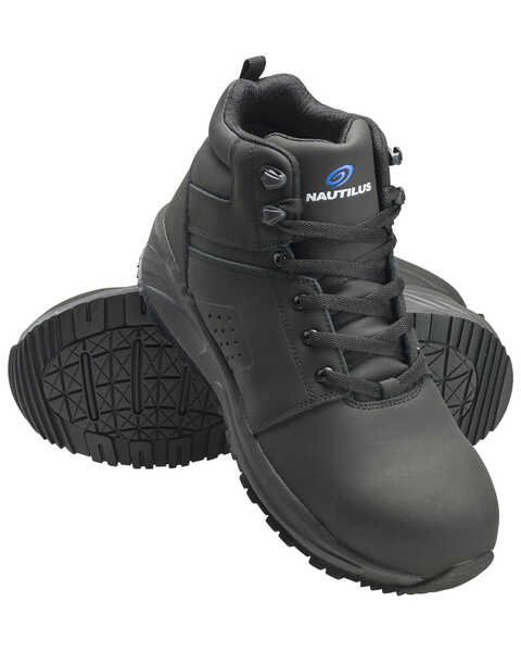 Image #6 - Nautilus Men's Guard Lace-Up Work Shoes - Composite Toe, Black, hi-res
