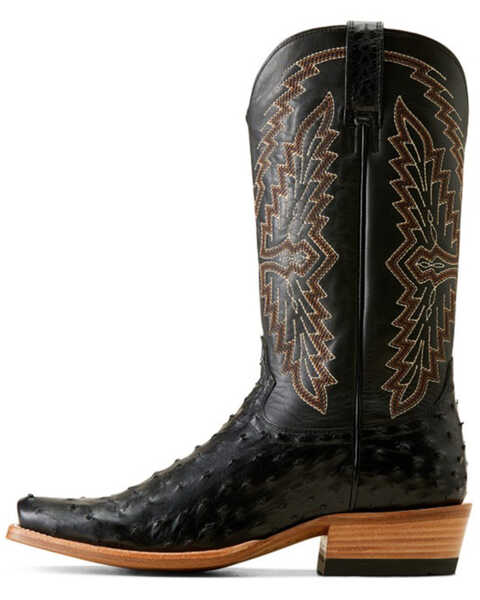 Image #2 - Ariat Men's Futurity Done Right Exotic Ostrich Western Boots - Square Toe , Black, hi-res