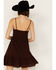 Image #4 - Shyanne Women's Crochet Trim Mini Dress, Dark Brown, hi-res