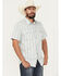 Image #1 - Moonshine Spirit Men's Hula Girl Floral Striped Print Short Sleeve Snap Western Shirt, White, hi-res