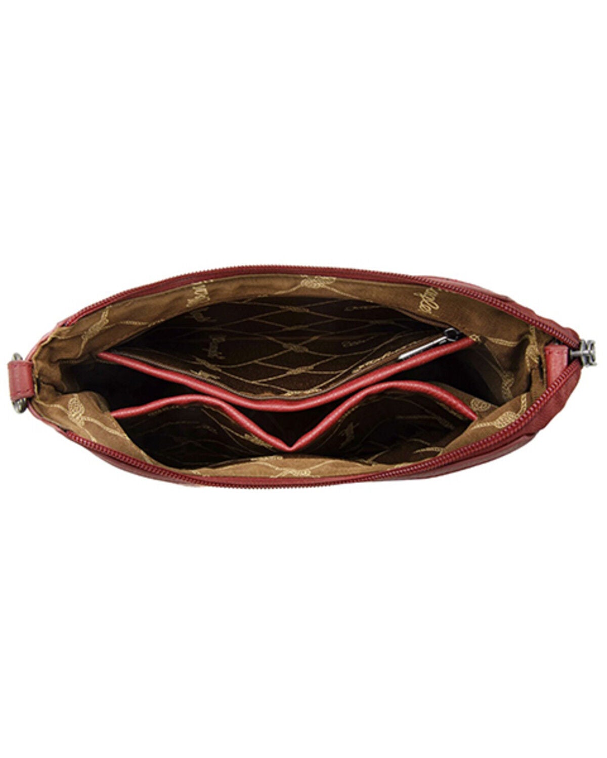 Image #3 - Wrangler Women's Sherpa Southwestern Print Canvas Crossbody Bag, Burgundy, hi-res