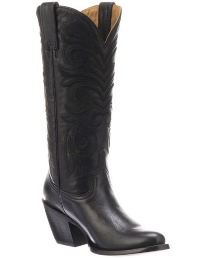 Lucchese Women's Laurelie Western Boots - Round Toe, Black, hi-res