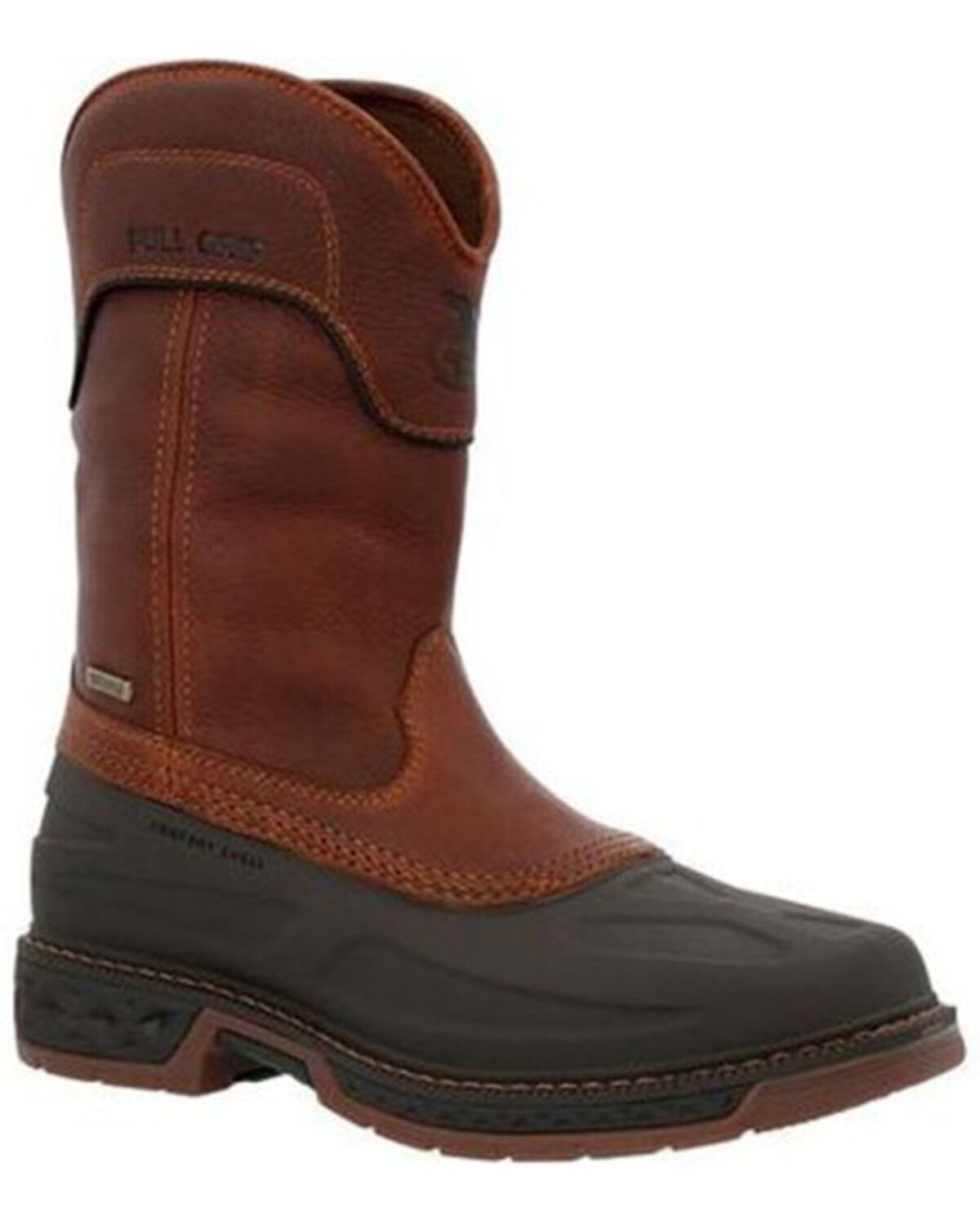 Image #1 - Georgia Boot Men's Carbo-Tec Waterproof Western Work Boots - Soft Toe, Brown, hi-res