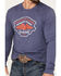 Image #3 - Wrangler Men's Authentic Western Denim And Eagle Long Sleeve Graphic T-Shirt, Heather Blue, hi-res