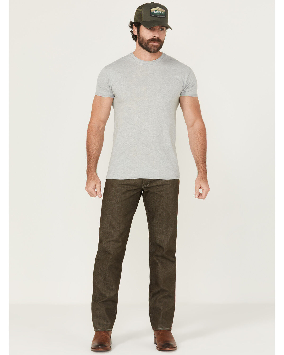 Image #1 - Levi's Men's 501® Original Shrink-To-Fit™ Straight Rigid Denim Jeans, Dark Brown, hi-res