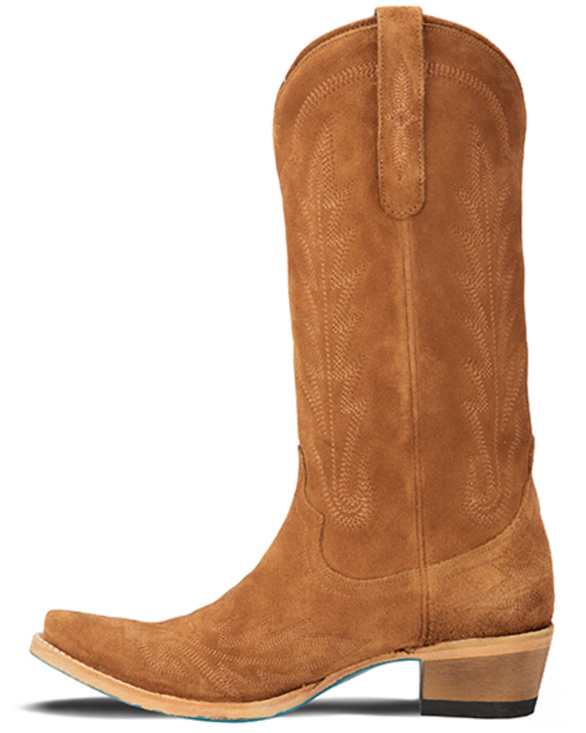 Image #3 - Lane Women's Lexington Suede Tall Western Boots - Snip Toe, Brown, hi-res