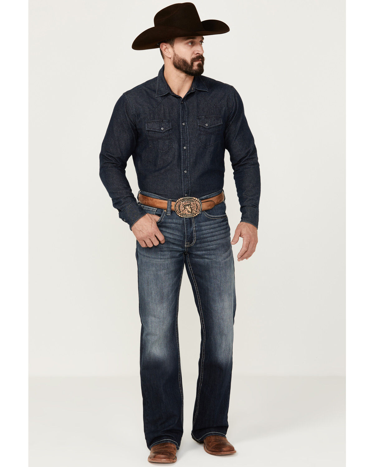 Image #1 - Cody James Men's Duke Relaxed Bootcut Stretch Denim Jeans, Dark Wash, hi-res