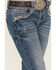 Image #4 - Shyanne Girls' Medium Wash Southwestern Pocket Bootcut Stretch Denim Jeans, Medium Wash, hi-res