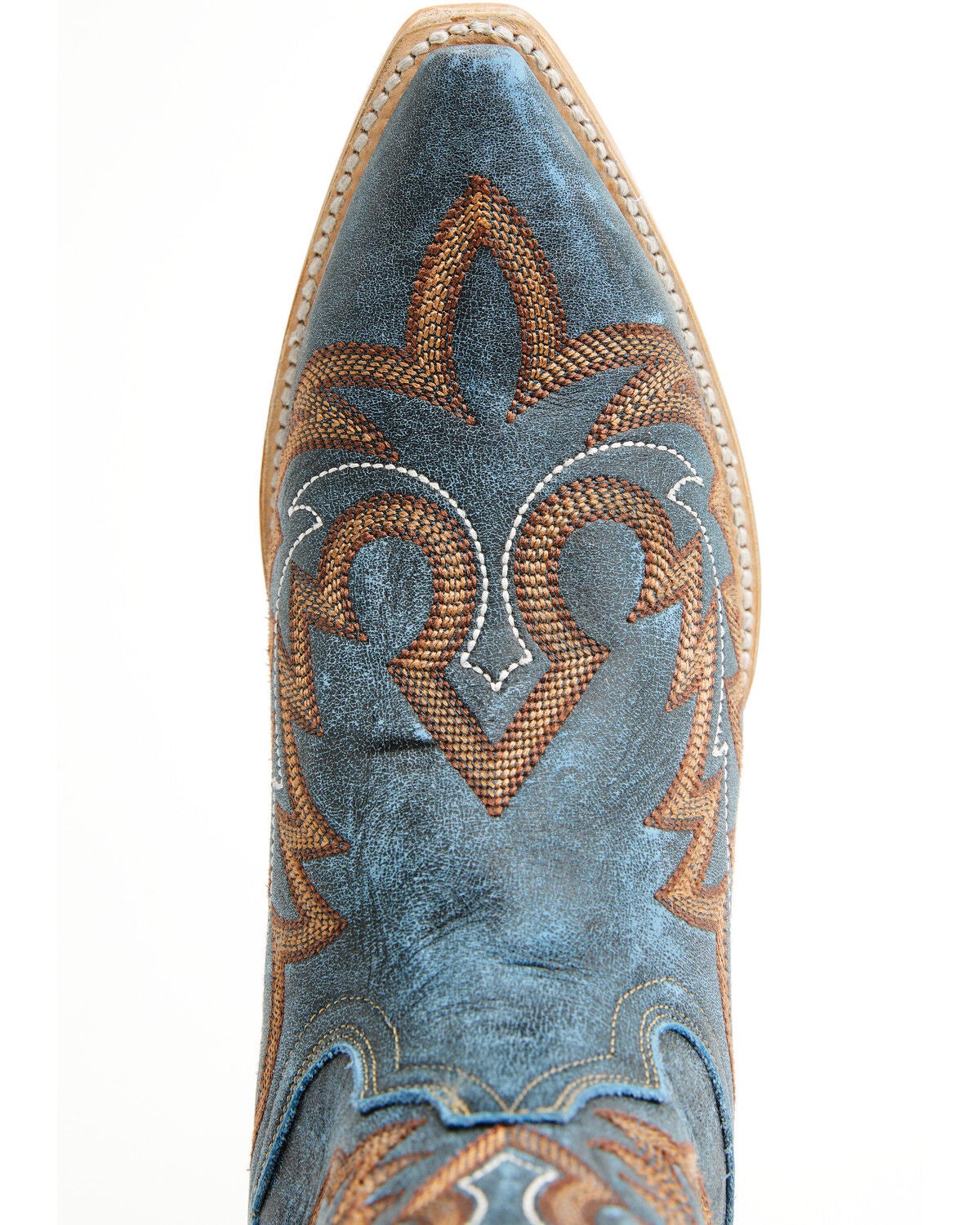 Image #6 - Dan Post Men's Triton Western Boots - Snip Toe, Blue, hi-res