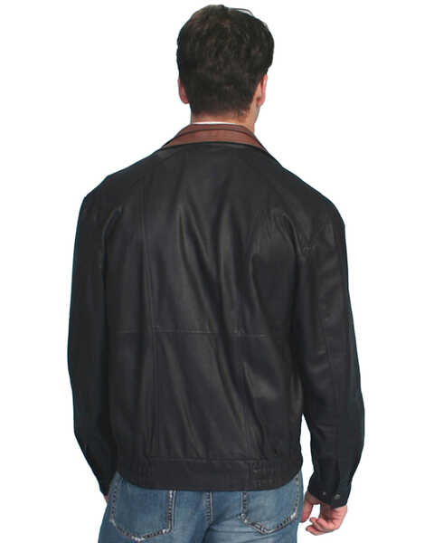 Scully Double Collar Leather Jacket, Black, hi-res