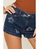 Image #2 - Wrangler Women's California Daisy Floral Print Medium Wash Mid Rise Denim Shorts, Medium Wash, hi-res