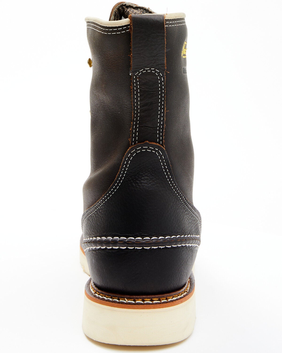 Image #5 - Thorogood Men's 8" Waterproof American Heritage Moc Work Boots - Steel Toe, Brown, hi-res