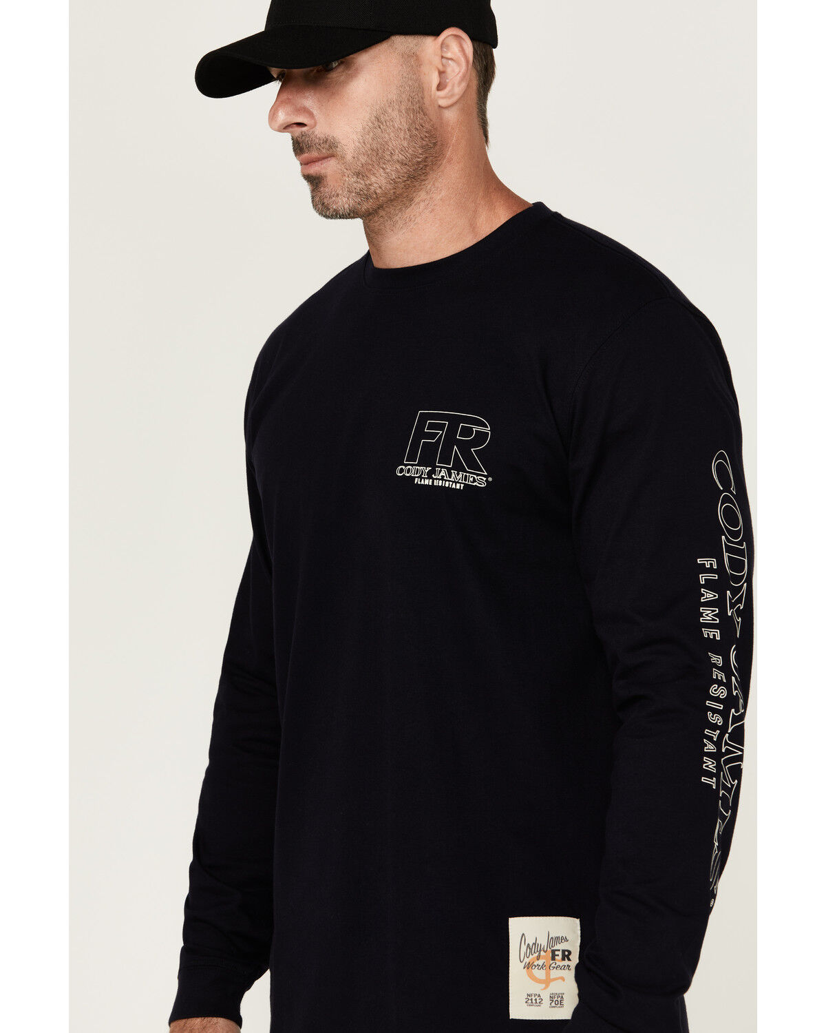 Image #3 - Cody James Men's FR Eagle Long Sleeve Graphic T-Shirt, Navy, hi-res