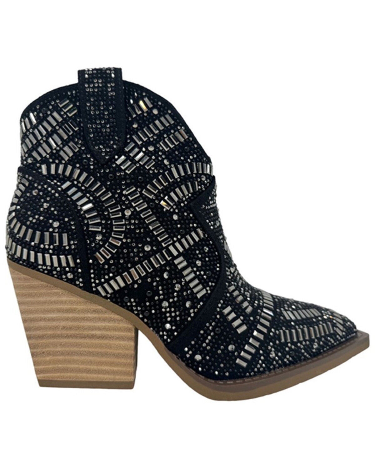 Very G Women's One Day Fashion Booties - Snip Toe, Black, hi-res