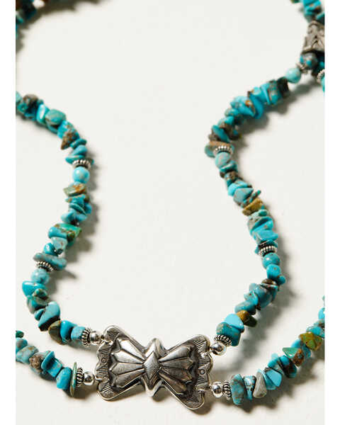 Image #3 - Paige Wallace Women's Bow Concho Turquoise Necklace , Turquoise, hi-res