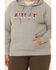 Ariat Women's Heather Grey R.E.A.L Serape Logo Hooded Sweatshirt - Plus , Heather Grey, hi-res