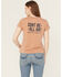 Image #1 - Idyllwind Women's Don't Be All Hat Short Sleeve Graphic Tee, Pecan, hi-res