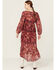 Image #4 - Beyond The Radar Women's Floral Print Crochet Trim Midi Dress, Multi, hi-res