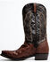 Image #3 - El Dorado Men's Exotic Full-Quill Ostrich Skin Western Boots - Square Toe, Chocolate, hi-res