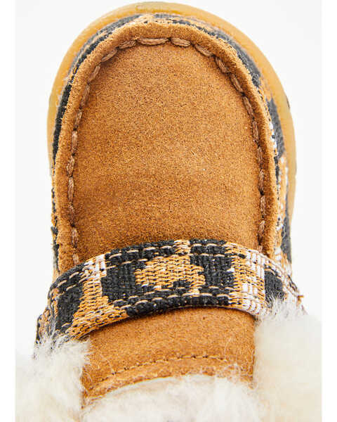 Image #6 - Twisted X Infant Girls' Cheetah Print Shoes - Moc Toe, Tan, hi-res