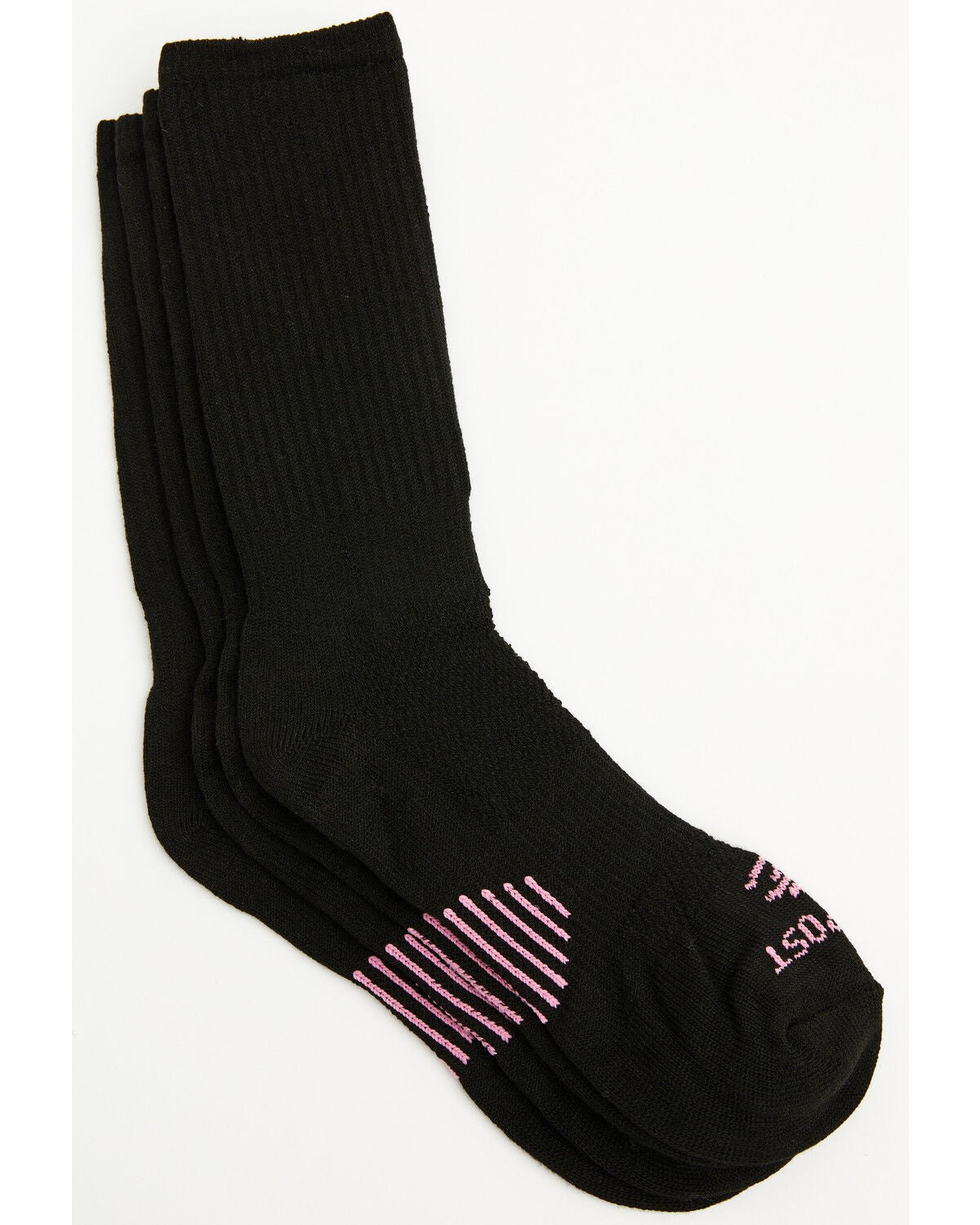 Dan Post Women's Crew Socks - 2 Pack, Black, hi-res