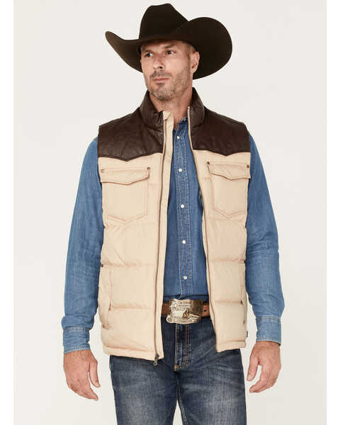 Image #1 - Cody James Men's William Puffer Vest, Sand, hi-res