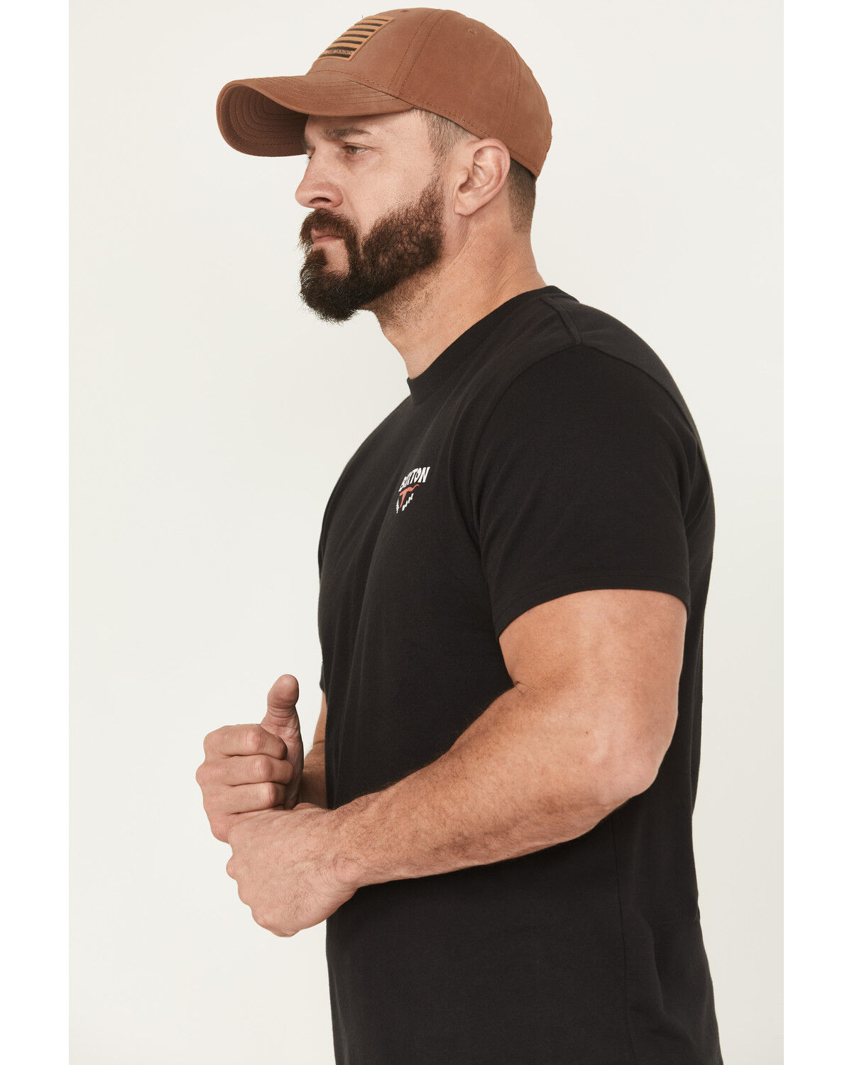 Image #4 - Brixton Men's Boot Barn Exclusive Rancho Short Sleeve Graphic T-Shirt, Black, hi-res