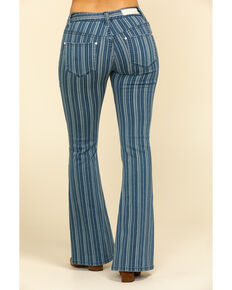 Rock & Roll Denim Women's Denim Stripe Flare Jeans, Multi, hi-res
