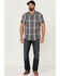 Image #2 - Pendleton Men's Linen Plaid Short Sleeve Button Down Western Shirt , Blue, hi-res
