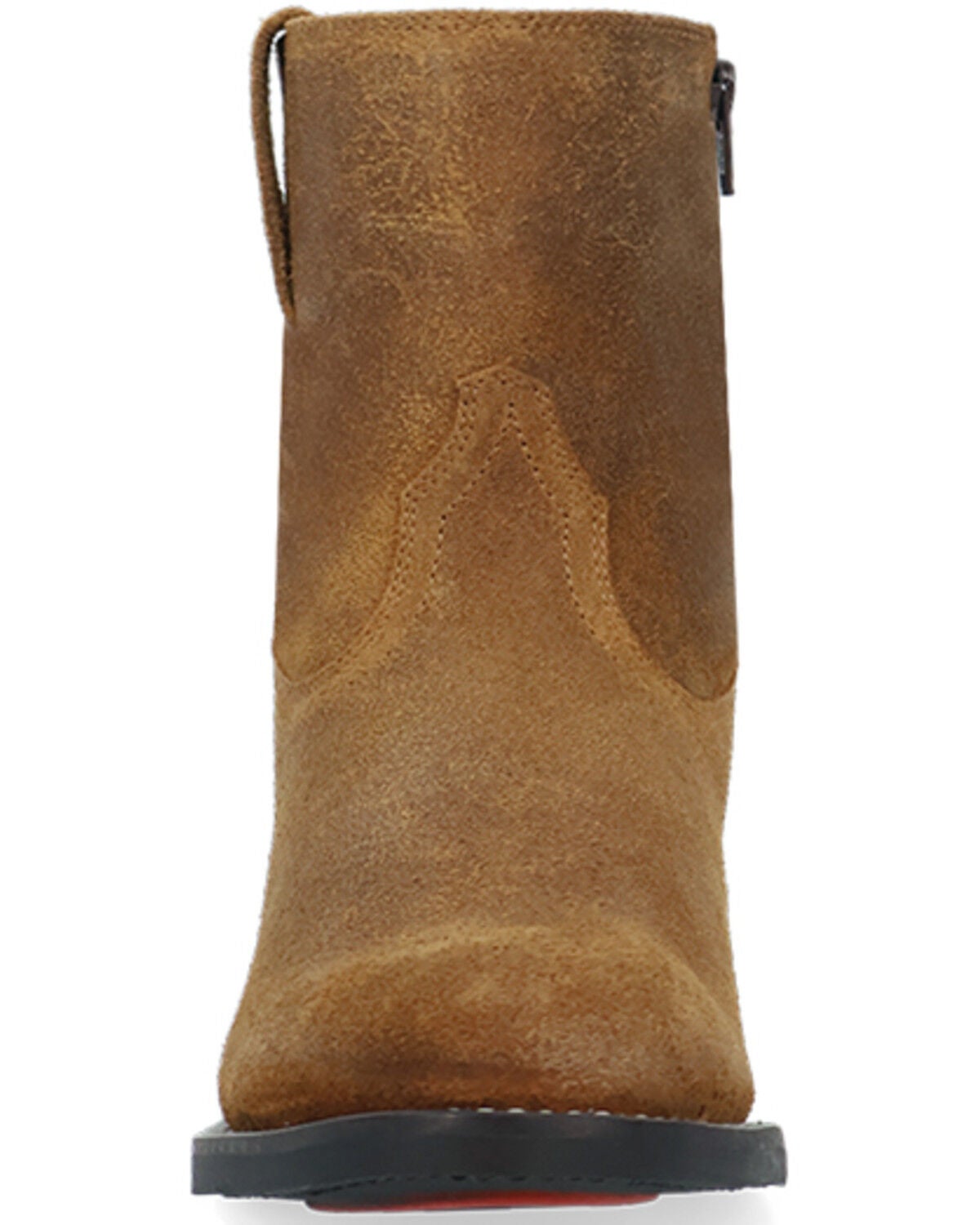 Image #4 - Laredo Men's Vanguard Roughout Zipper Ankle Boots - Round Toe, Rust Copper, hi-res