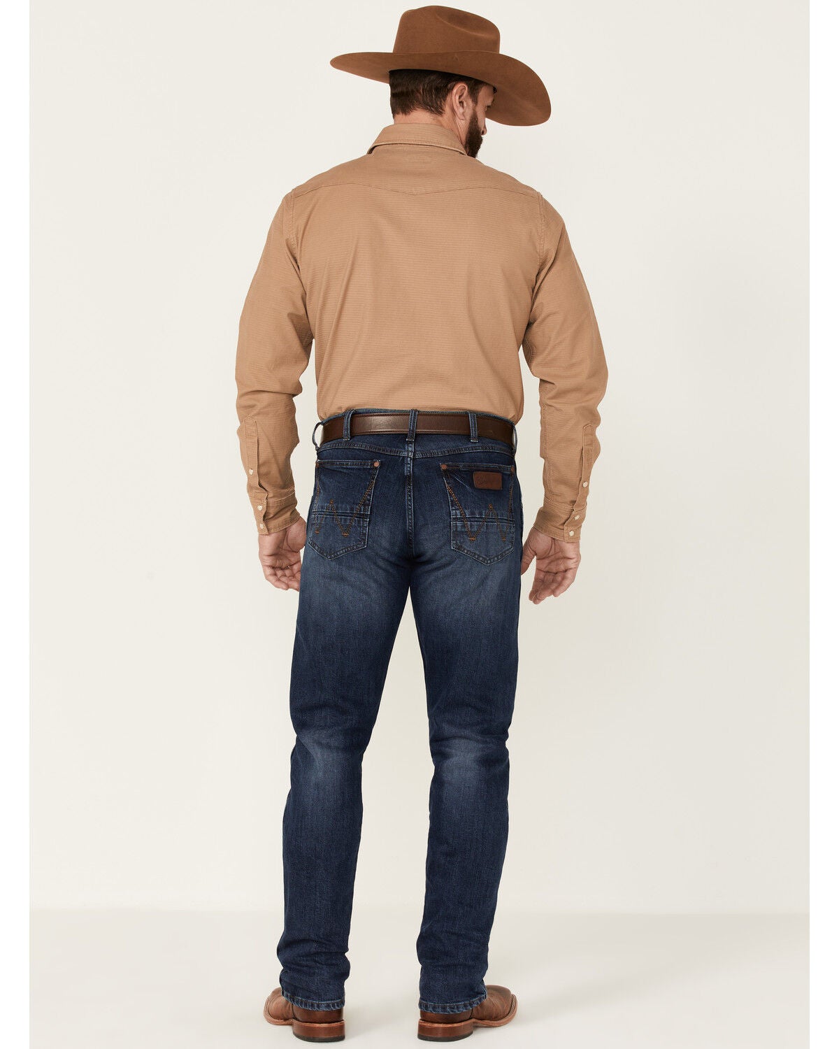 Image #3 - Wrangler Retro Men's Galaxy Dark Wash Stretch Slim Straight Jeans, Blue, hi-res