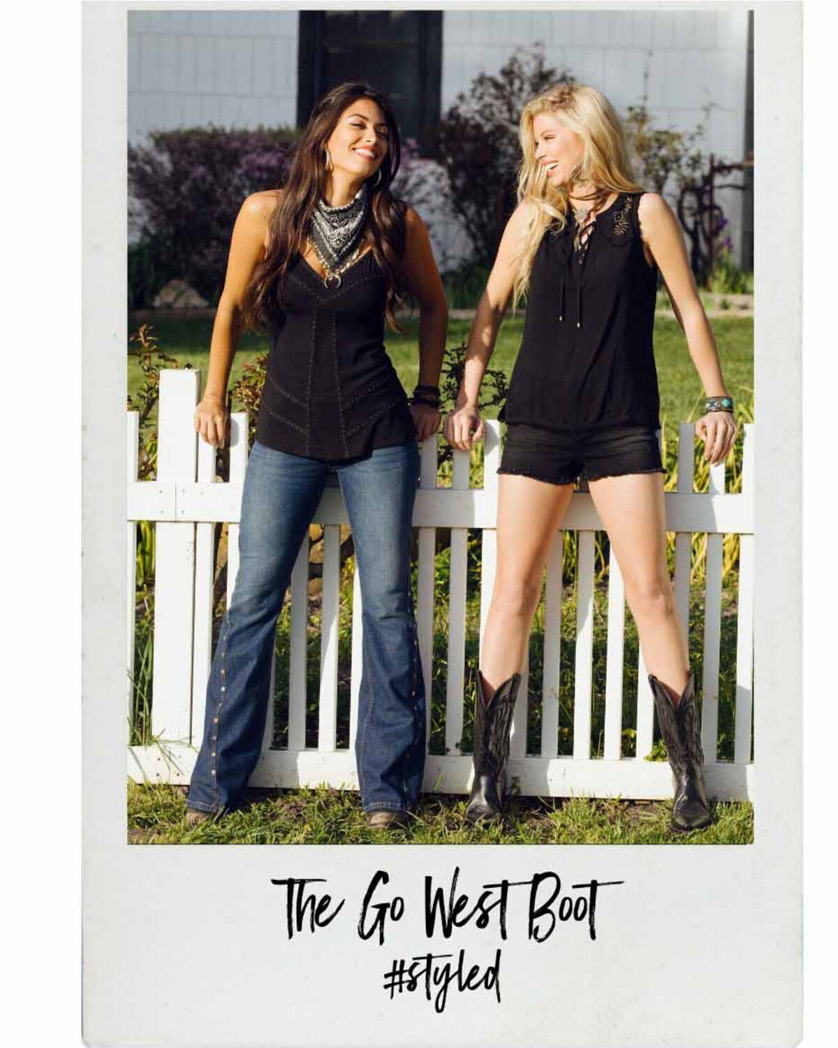 Image #8 - Idyllwind Women's Go West Western Boots - Round Toe, Black, hi-res